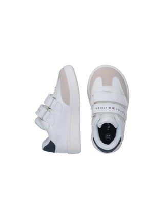 UNISEX SNEAKERS FOR CHILDREN - TOMMY HILFIGER BEIGE-WHITE - T1X9-34342-1269 4