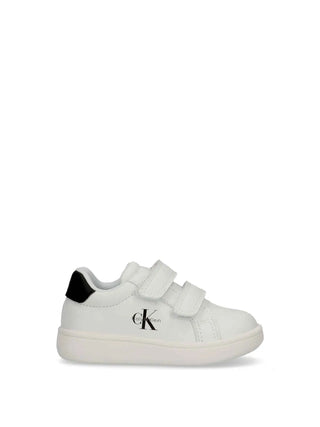 UNISEX SNEAKERS FOR CHILDREN - CALVIN KLEIN WHITE-BLACK - V1X9-83275-1355