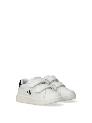 UNISEX SNEAKERS FOR CHILDREN - CALVIN KLEIN WHITE-BLACK - V1X9-83275-1355 2