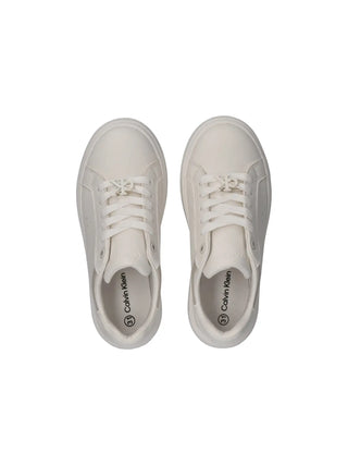 GIRL'S SNEAKERS - CALVIN KLEIN WHITE-IVORY - V3A9-83215-1355 3