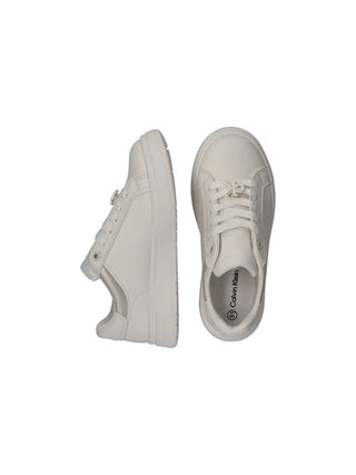 GIRL'S SNEAKERS - CALVIN KLEIN WHITE-IVORY - V3A9-83215-1355 4
