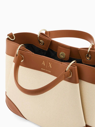 WOMEN'S SHOULDER BAG - ARMANI EXCHANGE NATURAL - XW000393 AF22518 4