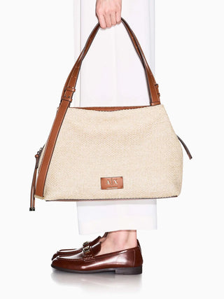 WOMEN'S SHOULDER BAG - ARMANI EXCHANGE NATURAL - XW002603 AF22683 7