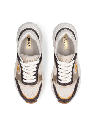 WOMEN'S SNEAKERS - LIU-JO BROWN-BEIGE - BA6045PX831 4