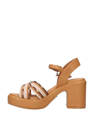 SANDALO DONNA - NAZARENO GABRIELLI CAMEL - 6123 4