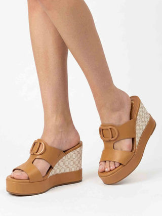 WOMAN'S SLIPPER - NAZARENO GABRIELLI CAMEL - 7317 5