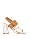 SANDALO DONNA - NAZARENO GABRIELLI BIANCO-CAMEL - 8102 1