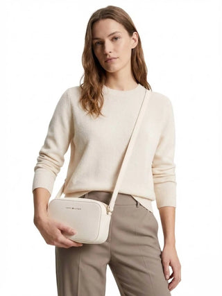 WOMEN'S SHOULDER BAG - TOMMY HILFIGER CREAM - AW0AW18115 4