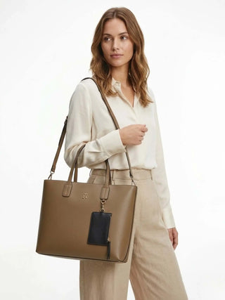 WOMEN'S HANDBAG - TOMMY HILFIGER TAUPE - AW0AW18122 5
