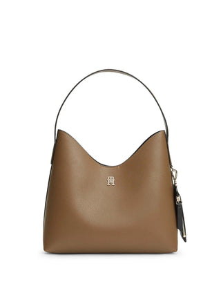 WOMEN'S SHOULDER BAG - TOMMY HILFIGER TAUPE - AW0AW18140