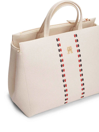 WOMEN'S HANDBAG - TOMMY HILFIGER CREAM - AW0AW18155 3