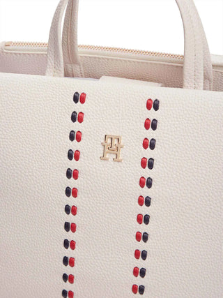 WOMEN'S HANDBAG - TOMMY HILFIGER CREAM - AW0AW18155 4