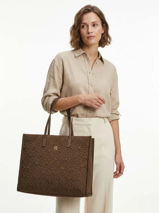WOMEN'S TOTE - TOMMY HILFIGER TAUPE - AW0AW18163 5