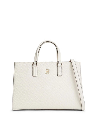 WOMEN'S HANDBAG - TOMMY HILFIGER CREAM - AW0AW18418