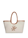 WOMEN'S TOTE BAG - TOMMY HILFIGER NATURAL - AW0AW18629 1