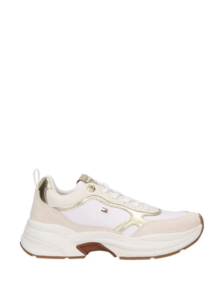 WOMEN'S SNEAKERS - TOMMY HILFIGER GOLD-WHITE - FW0FW09204