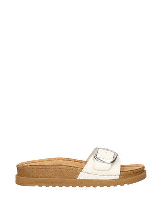 WOMAN'S SLIDE - RIPOSELLA WHITE - LISA AND WC00BX