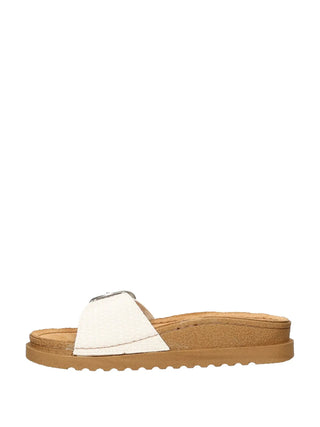 WOMAN'S SLIDE - RIPOSELLA WHITE - LISA AND WC00BX 4