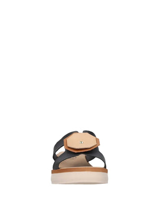 WOMEN'S SLIDE SANDALS - RIPOSELLA BLACK - MARIA E WC02BX 3