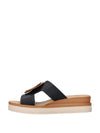 WOMEN'S SLIDE SANDALS - RIPOSELLA BLACK - MARIA E WC02BX 4