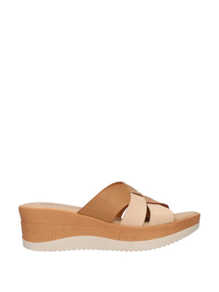WOMAN'S SLIP-ON SHOE - RIPOSELLA BEIGE - MARIELLA E WC00BX