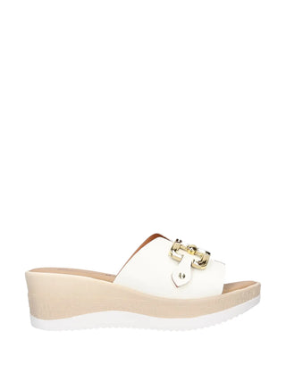 WOMAN'S SANDALS - RIPOSELLA WHITE - MARIELLA E WC03BX