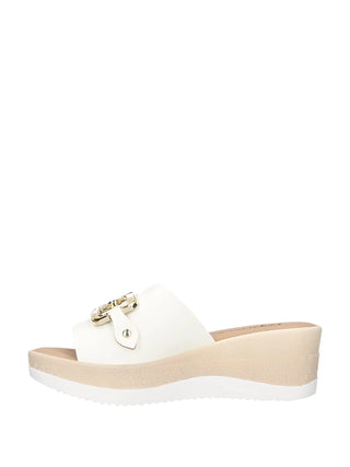 WOMAN'S SANDALS - RIPOSELLA WHITE - MARIELLA E WC03BX 4