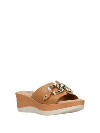 WOMAN'S SLIDES - LEATHER FOOTBED - MARIELLA E WC03BX 2