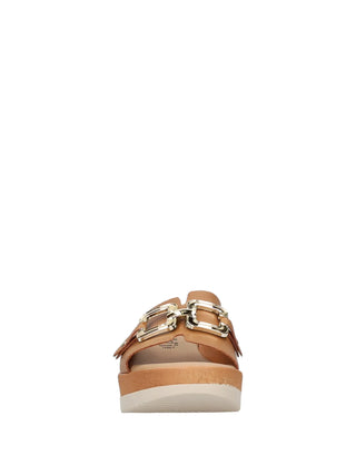 WOMAN'S SLIDES - LEATHER FOOTBED - MARIELLA E WC03BX 3