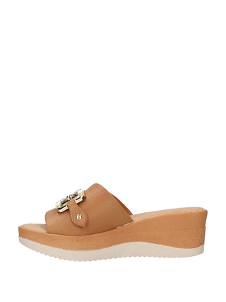 WOMAN'S SLIDES - LEATHER FOOTBED - MARIELLA E WC03BX 4