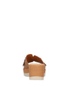 WOMAN'S SLIDES - LEATHER FOOTBED - MARIELLA E WC03BX 5