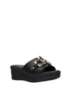 WOMEN'S SLIDE SANDALS - RIPOSELLA BLACK - MARIELLA E WC03BX 2