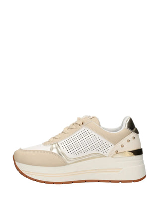 WOMEN'S SNEAKERS - NINI BEIGE-WHITE - 26274 4