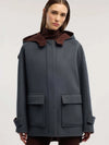 CAPPOTTO DONNA - TRUSSARDI ANTRACITE - 0009A000452N 2