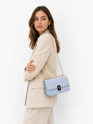 WOMEN'S SHOULDER BAG - TRUSSARDI LIGHT BLUE - Z603E106583N