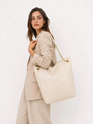 WOMEN'S SHOULDER BAG - TRUSSARDI CREAM - Z614E206559N