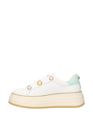 SNEAKERS DONNA - APE PAZZA BIANCO-VERDE - S6LIFTY24/LEA 4