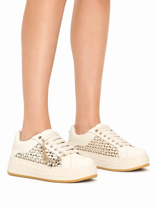 WOMEN'S SNEAKERS - APE PAZZA CREAM - S6LIFTY27/KNI 6
