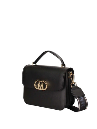 BORSA A SPALLA DONNA - MARC ELLIS NERO-ORO - FLAT EAR 26 2