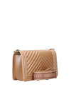 WOMEN'S SHOULDER BAG - MARC ELLIS COFFEE-GOLD - FLAT M 26 3