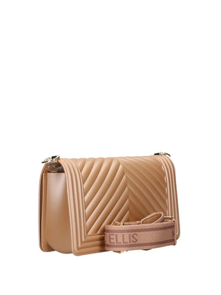 WOMEN'S SHOULDER BAG - MARC ELLIS COFFEE-GOLD - FLAT M 26 3