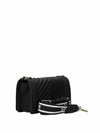 WOMEN'S SHOULDER BAG - MARC ELLIS BLACK-GOLD - FLAT S 26 3