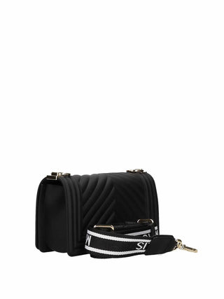 WOMEN'S SHOULDER BAG - MARC ELLIS BLACK-GOLD - FLAT S 26 3