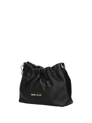 BORSA A SPALLA DONNA - MARC ELLIS NERO-ORO - HELENA DO LT 2