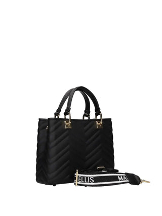WOMEN'S HANDBAG - MARC ELLIS BLACK-GOLD - KRISSY WAVE M. 3