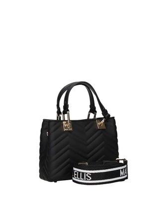 WOMEN'S HANDBAG - MARC ELLIS BLACK-GOLD - KRISSY WAVE S. 3
