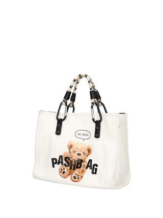 WOMEN'S TOTE BAG - PASH BAG WHITE - 19515-ALL-S6B-P 2